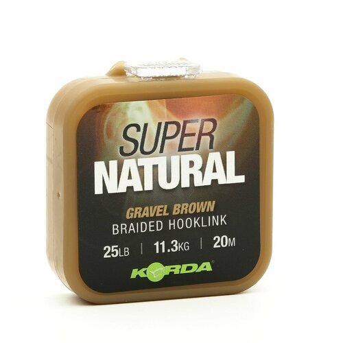 Поводковый материал Korda Super Natural 25lb Gravel Brown (20m) / для карпа, флэт метода