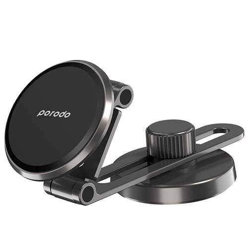 Автомобильный магнитный держатель Porodo с двойным складыванием и двойным поворотом PD-MGCRMFR-BK черный 1790₽
