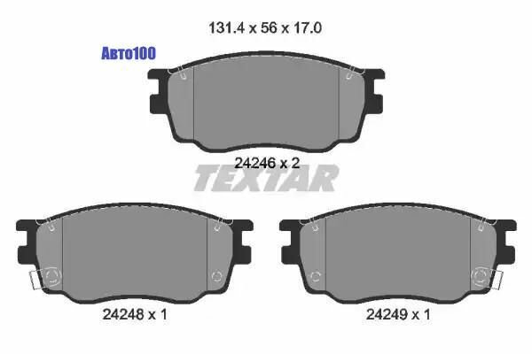 Колодки тормозные передние TEXTAR 2424601 арт. 2424601