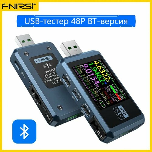USB тестер FNB48P с Bluetooth usb тестер fnirsi fnirsi c1