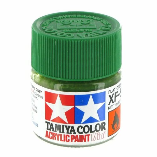 эмаль xf 24 dark grey flat enamel paint 10 ml тёмно cерый матовый tamiya 80324 81705 XF-5 Flat Green (Зеленая матовая) краска акр. 10мл