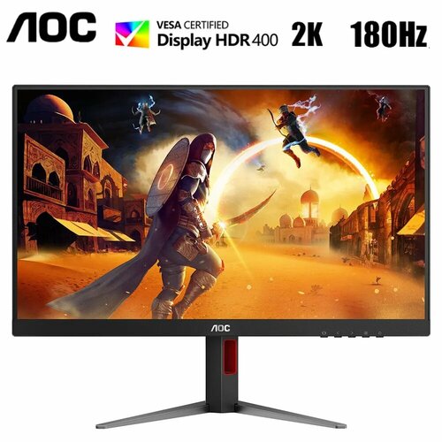 Монитор AOC Q27G4 27 дюймов Fast IPS 2560x1440 QHD 2K 180Гц 1 мс HDR400 Adaptive Sync 3949900₽