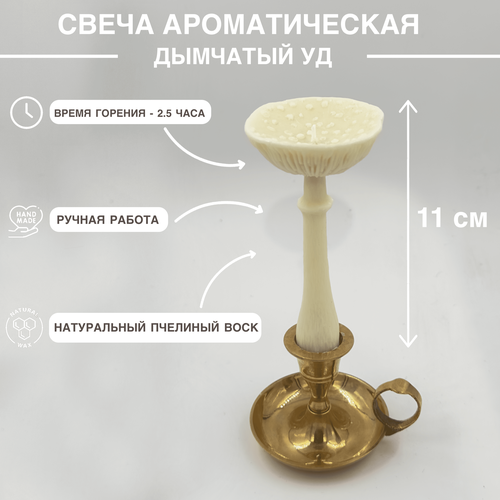 Свеча Гриб Мухомор перезрелый белого цвета 800₽