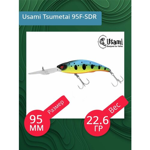 Воблер для рыбалки Usami Tsumetai 95F-SDR, 22.6 гр, цвет #613, (плавающий)