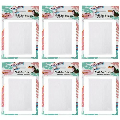 Farres cosmetics Наклейки для дизайна ногтей Плоские металлизированные 6 шт 848₽