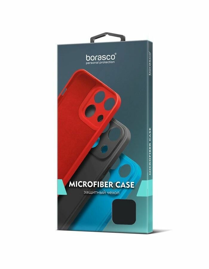 фото Чехол BoraSCO Microfiber Case для Infinix HOT 40i/ Smart 8/ Smart 8 Plus/ Smart 8 Pro черный