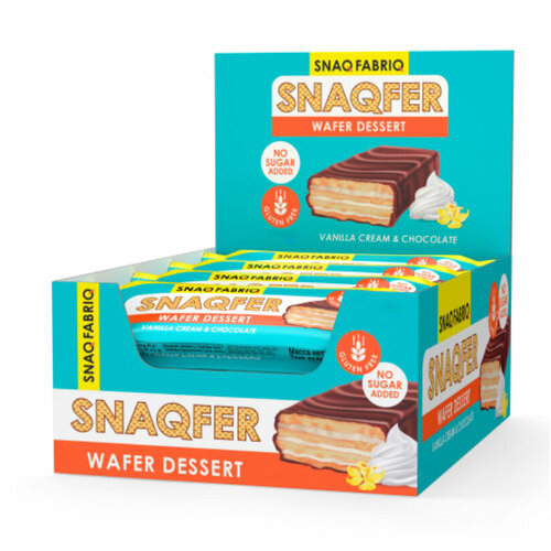 SNAQ FABRIQ SNAQFER Wafer Dessert 45г (20шт коробка) (Ванильный)