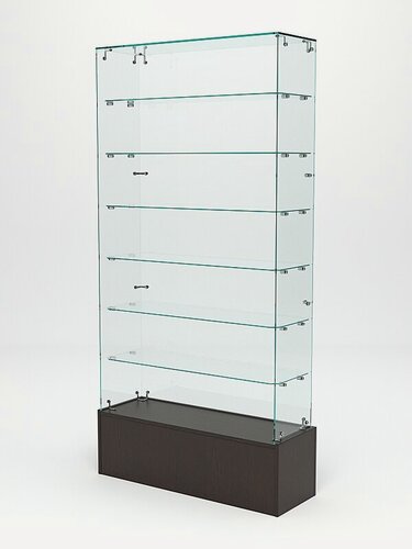 Изображение товара Витрина стеклянная "истра подиум" №135 (без дверок, задняя стенка - стекло), Дуб Венге