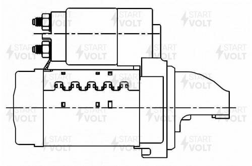 Стартер для автомобилей Toyota Avensis T250 (03-) 1.6i/1.8i 1,4кВт StartVolt - фото №14