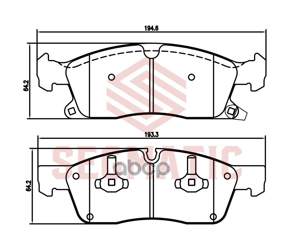 Колодка торм диск пер JEEP GRAND CHEROKEE 3.0 2011- JEEP GRAND CHEROKEE 3.6 2010- SEGMATIC арт. SGBP2680