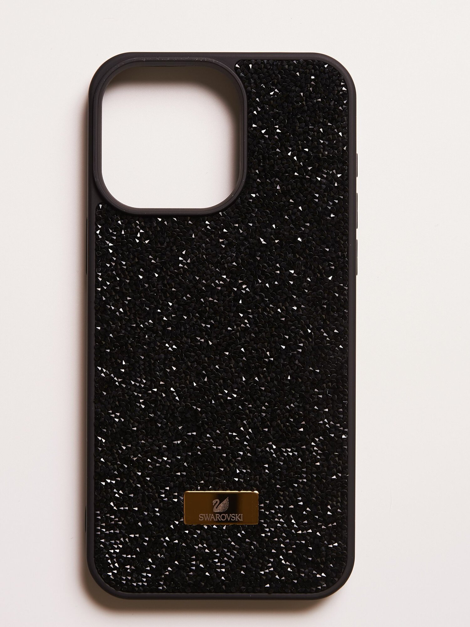 Чехол iPhone 15 Pro Max Swarovski / Чехол сваровски для айфона 15 Про Макс / Черный