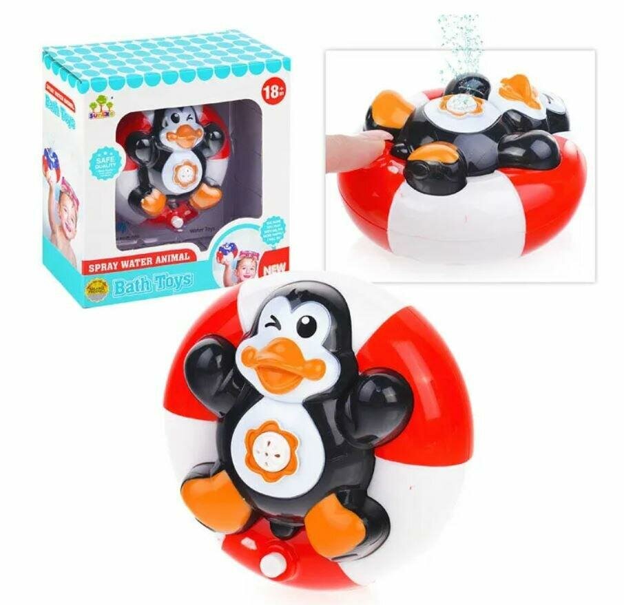 Игрушка для купания КНР "Пингвин", на батарейках, в коробке (SL87030)