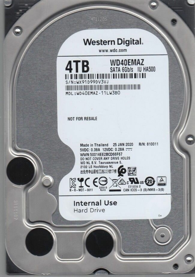 Внутренний жесткий диск Western Digital Red WD40EMAZ 4 Тб