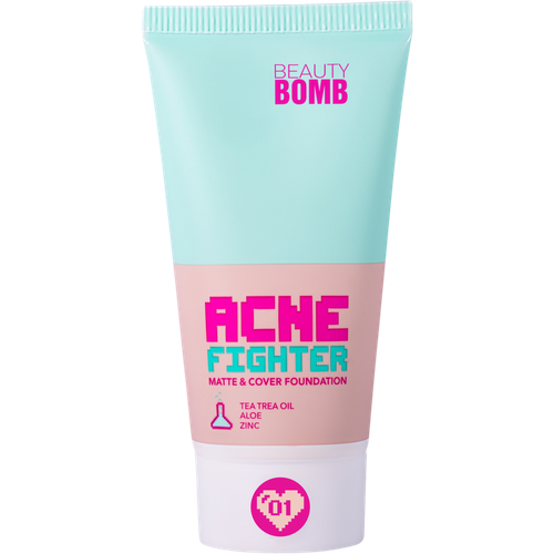 Крем Beauty Bomb Acne Fighter тональный тон 01 25г розамет крем 1% 25г