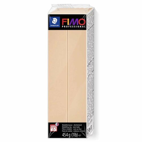 Полимерная глина Fimo Professional 8041-432 (Professional Doll Art 8071-432) полупрозрачный розовый 454 г, цена за 1 шт.