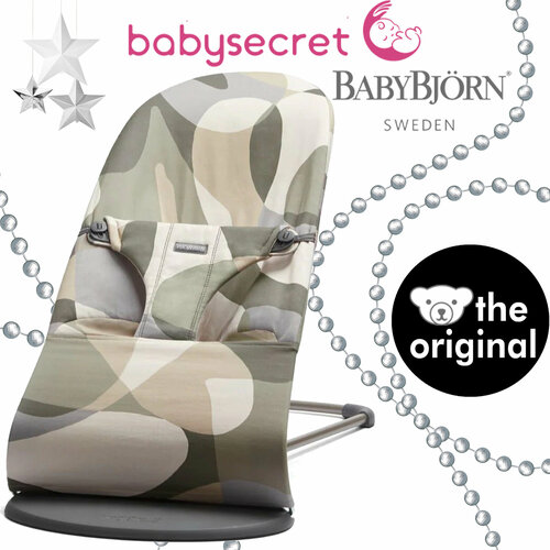 Детский шезлонг BabyBjorn Bliss Cotton haki green (0060.39)