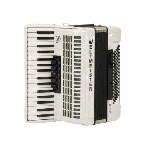 Weltmeister Achat 80 3/4 34/80/III/5/3 - Аккордеон, 34 клавиши, 80 басов, 3-х голосный, цвет-белый