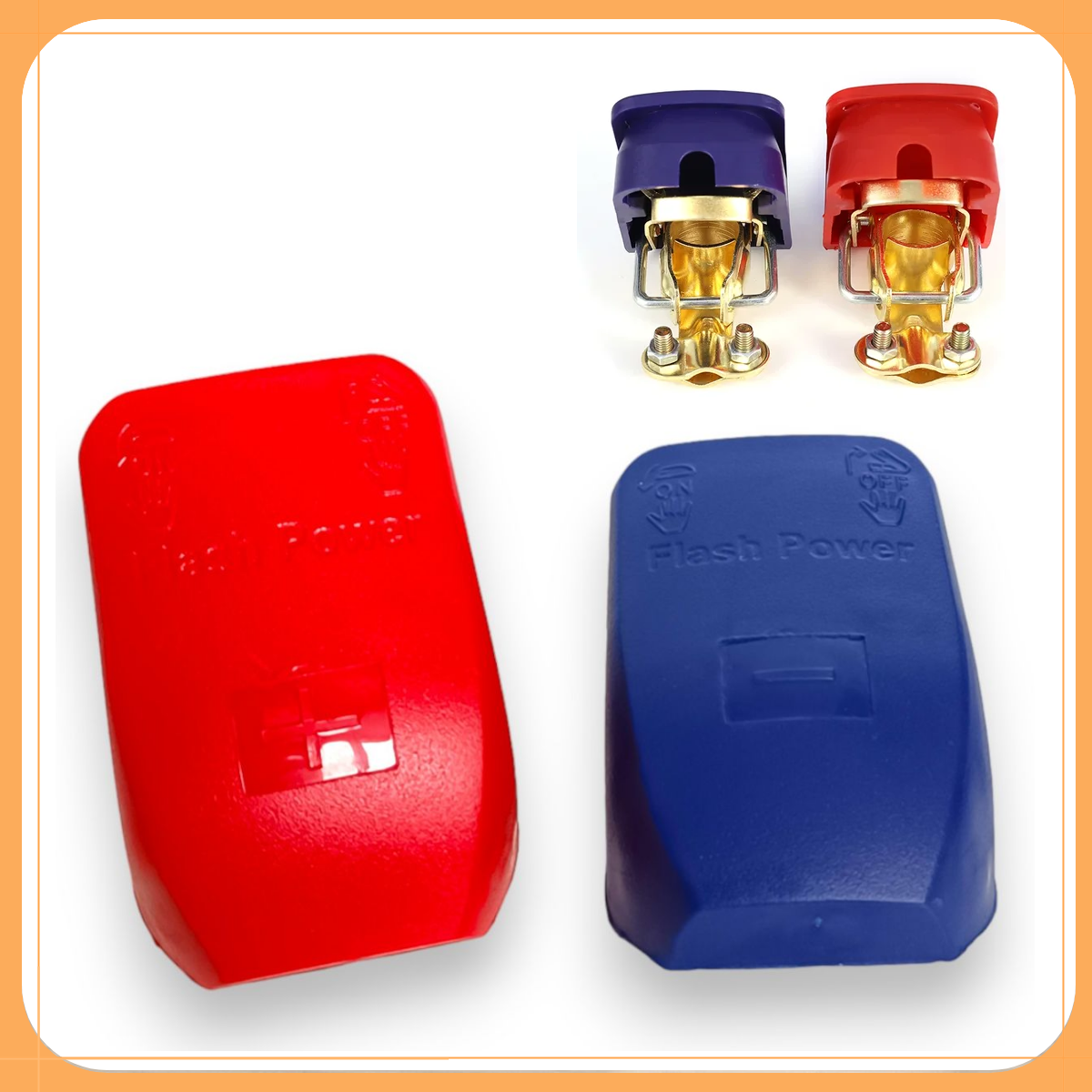 фото Клеммы для аккумулятора автомобиля быстросъемные, клеммы акб. 2 шт.