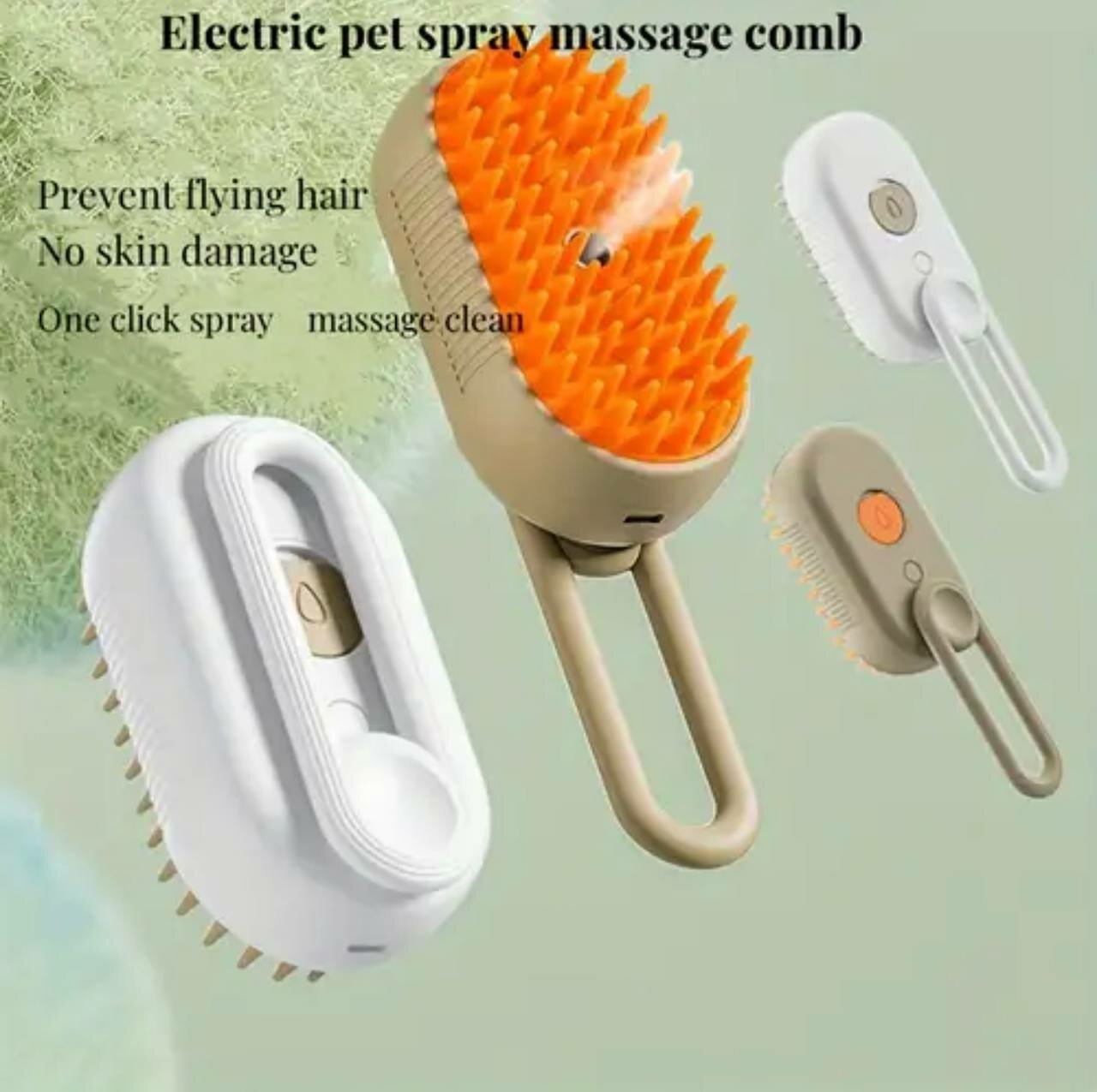 фото "Паровая расческа для животных" - силиконовая щетка для котов и собак