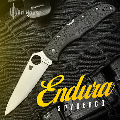 Туристический складной нож Spyderco Endura 4 Flat (Grey/Silver) нож складной spyderco endura 4 zome green