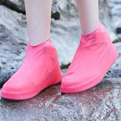 Водонепроницаемые силиконовые защитные чехлы для обуви розового цвета