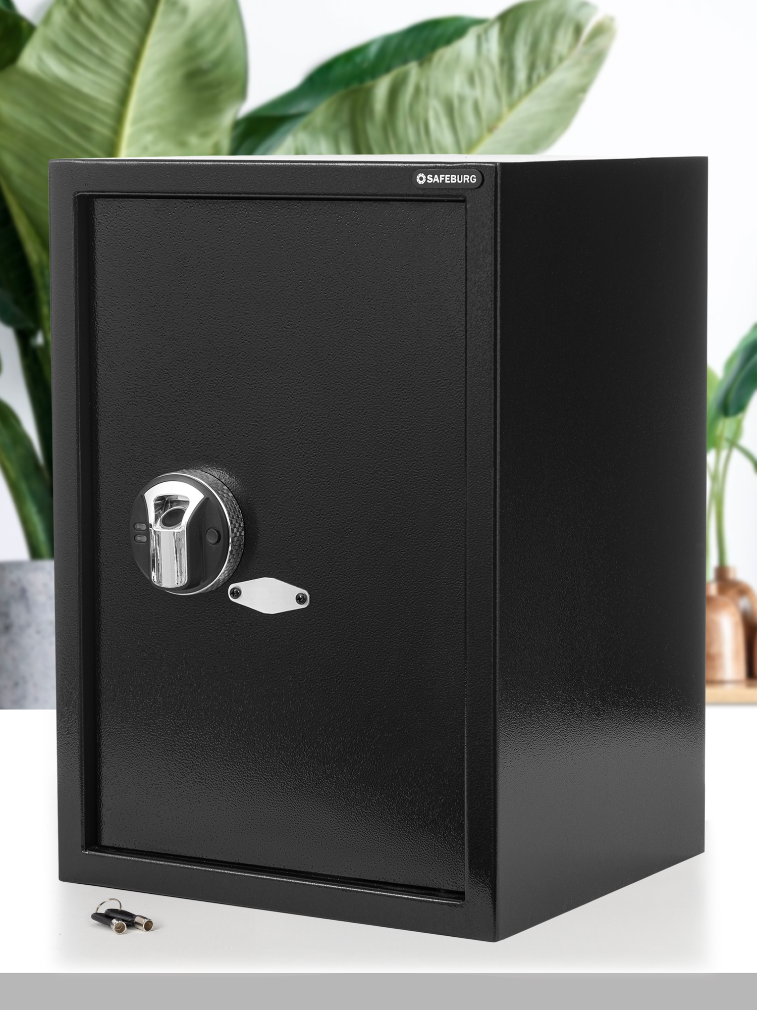 Сейф для денег и документов SAFEBURG SB-500F BLACK сейф мебельный с биометрическим замком (отпечаток пальца), 500х350х310 мм