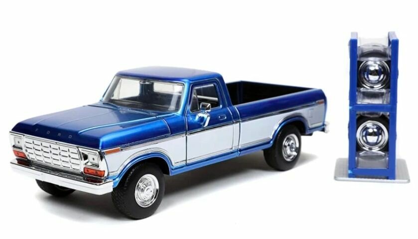 Коллекционная модель JADA. 1979 Ford F150 Custom Pickup. Со сменными колесами (Масштаб 1/24)