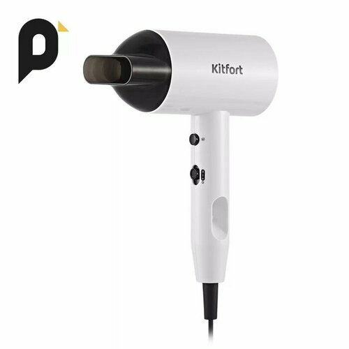 Фен Kitfort КТ-3255 1800 Вт 2 скорости 3 температурных режима бело-чёрный 249000₽