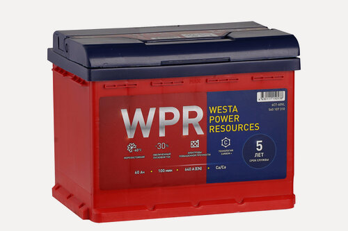 Изображение товара Автомобильный аккумулятор WPR 6СТ-60 VL (1) (арт. 560107310)