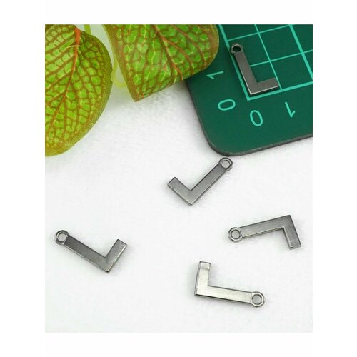 Подвеска для бижутерии сталь буква алфавита 5штук