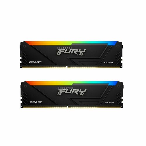 Память DDR4 2x64GB 3200MHz Kingston KF432C16BB2AK264 Fury Beast RGB RTL PC4-25600 CL16 DIMM 288-pin 135В dual rank Ret 18358₽