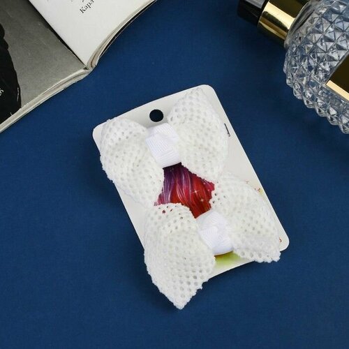 Зажим для волос Школьница набор 2 шт галант 6 см белый 499₽