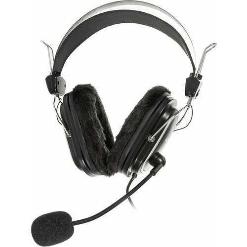 Наушники с микрофоном A4Tech HS-60 черный 25м мониторные оголовье 5220₽