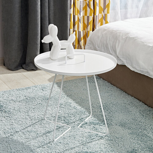 Кофейный столик круглый 45x45 см белый 6578₽