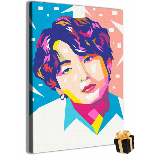 Картина по номерам BTS K-POP поп-арт pop-art холст на подрамнике 40х60 см