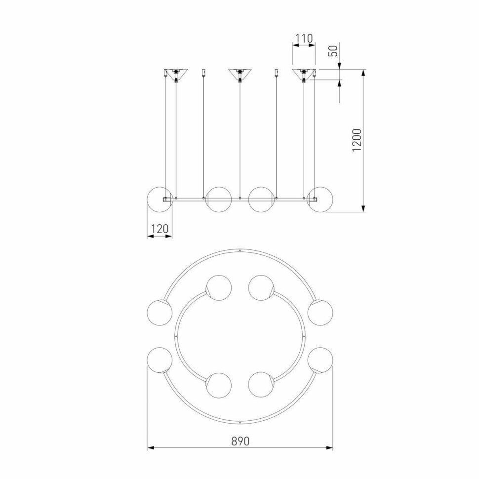 Люстра Bogates BROOK 360/8 4690389179723 Bogate's - фото №9