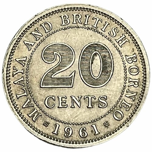 Малайя и Британское Борнео 20 центов 1961 г. малайя и британское борнео 5 центов 1961 г kn
