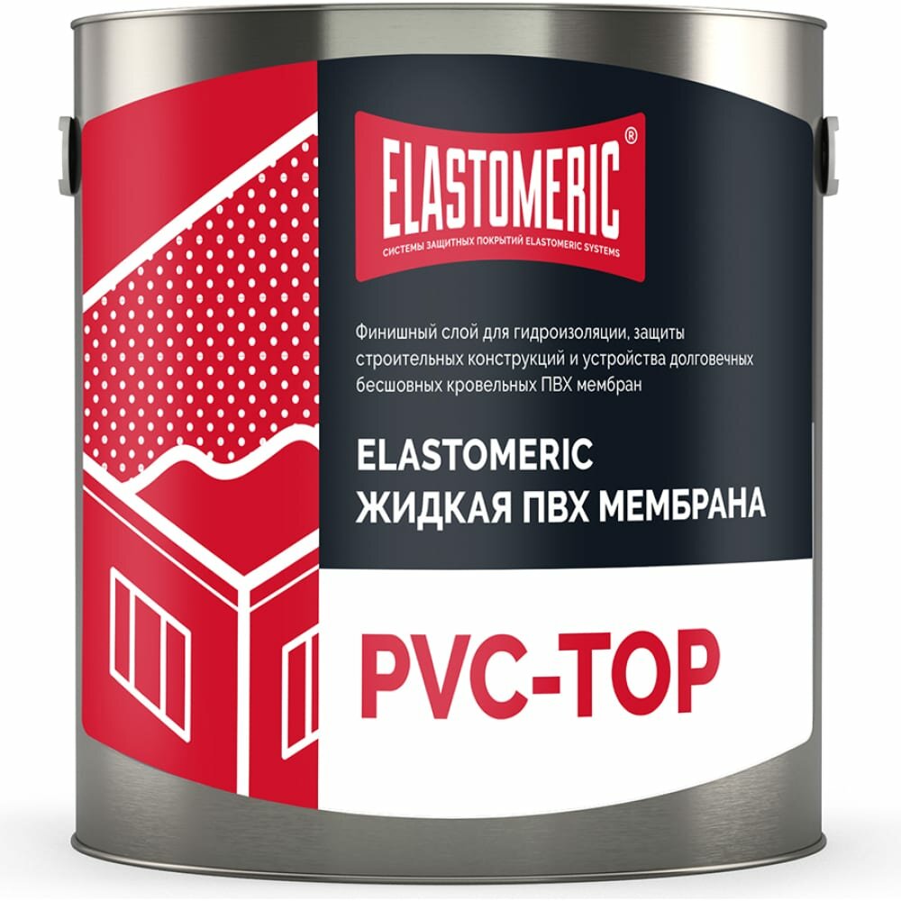Жидкая пвх-мембрана Elastomeric Systems elastomeric pvc-top systems финиш 3 кг, белая 201002