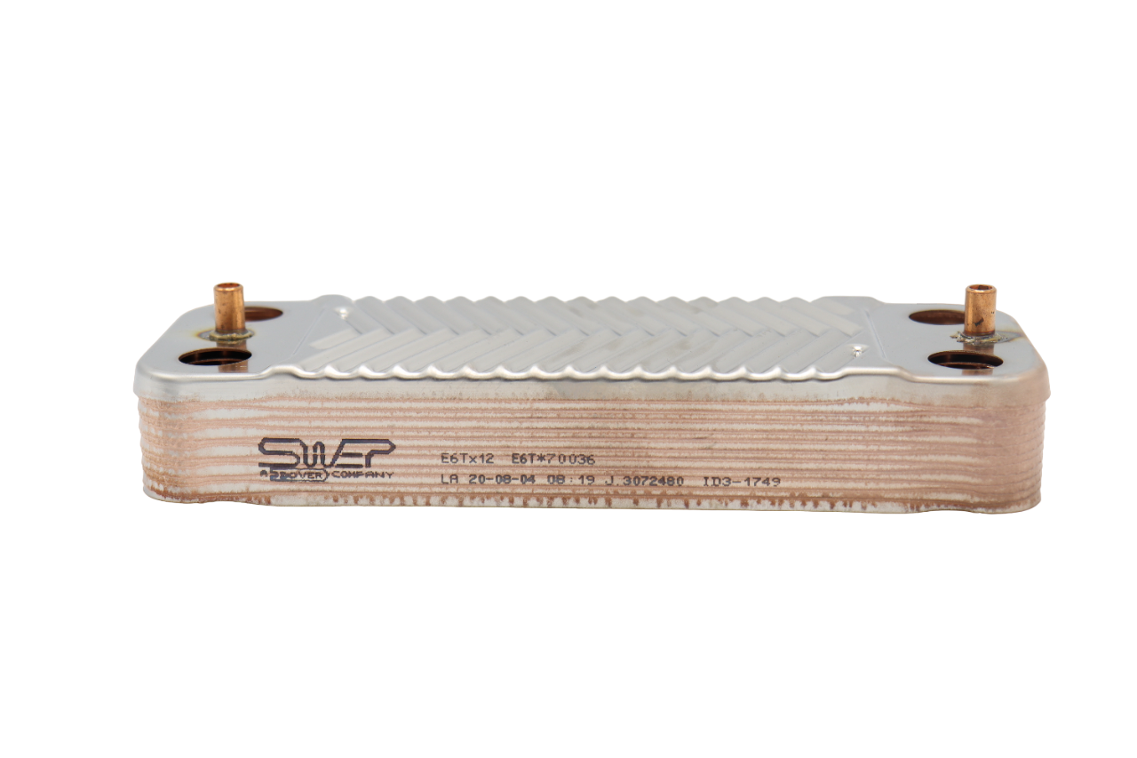 фото Теплообменник вторичный 12 пластин для котлов Baxi, Buderus, Saunier Duval, арт. 05733000, 7101628