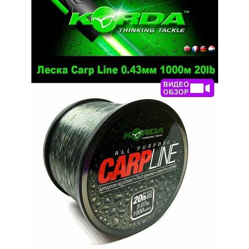 леска карповая carp strong 1000м 0 20мм 5 6 кг Леска карповая Korda Carp Line 0,43мм 1000м 18lb