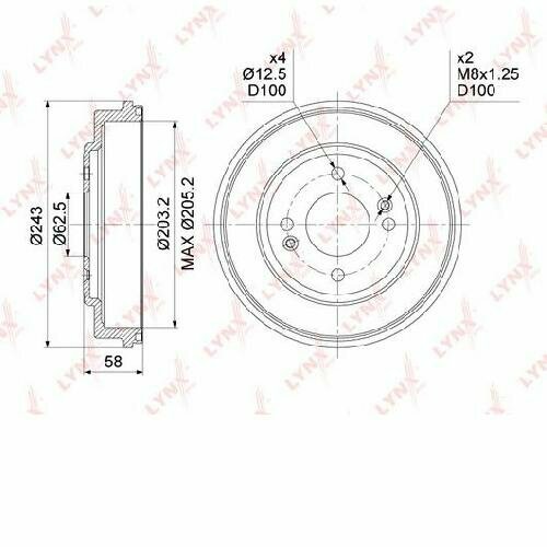 Барабан тормозной 203x385 BM-1072 lynx 1шт 4499₽