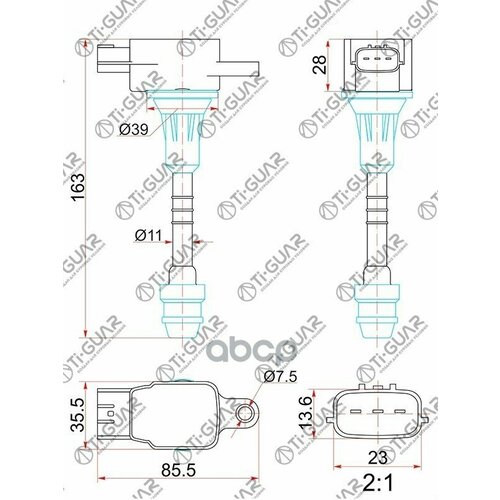 Катушка Зажигания Tg-22448-6N215 Tiguar Nissan Sylphy G10 Primera P12 Qr20d Qr25dd 01- 4 Ti-Guar арт TG224486N215 4620₽