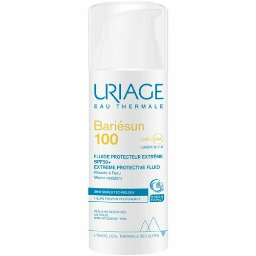 Эмульсия для экстремальной защиты Uriage SPF 50+, 50 мл солнцезащитная эмульсия для лица и тела uriage барьесан 100 эмульсия spf 50 для экстремальной защиты