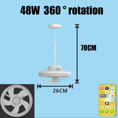 Подвесной Вентилятор мощностью 48 Вт могут вращаться на 360 Лампа вентилятора 48W 239500₽