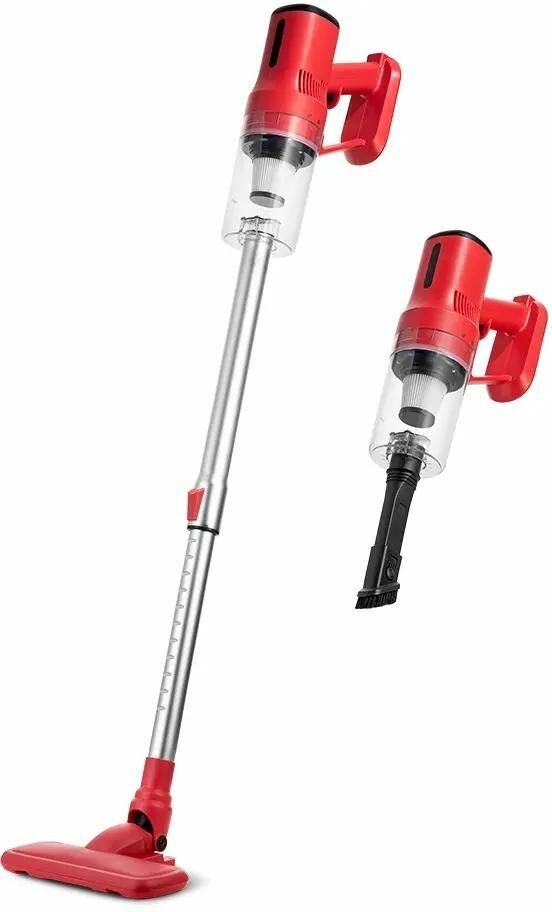 фото Ручной пылесос (handstick) KitFort КТ-5239, 600Вт, красный/красный