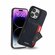 Чехол кожаный iphone 15 pro с карманом для карт синий