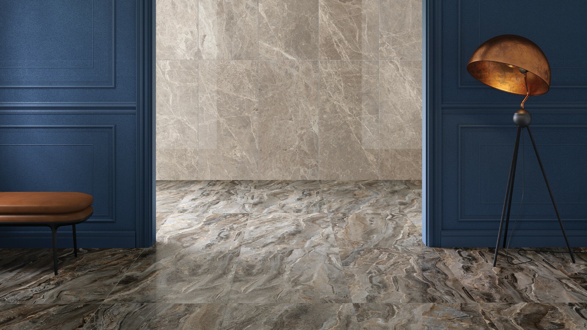 фото Керамогранит Vitra Marbleset Оробико Темный Греж Лаппато R9 60х60 K951304LPR01VTE0