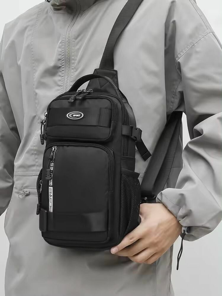 фото Сумка кросс-боди мужская черная