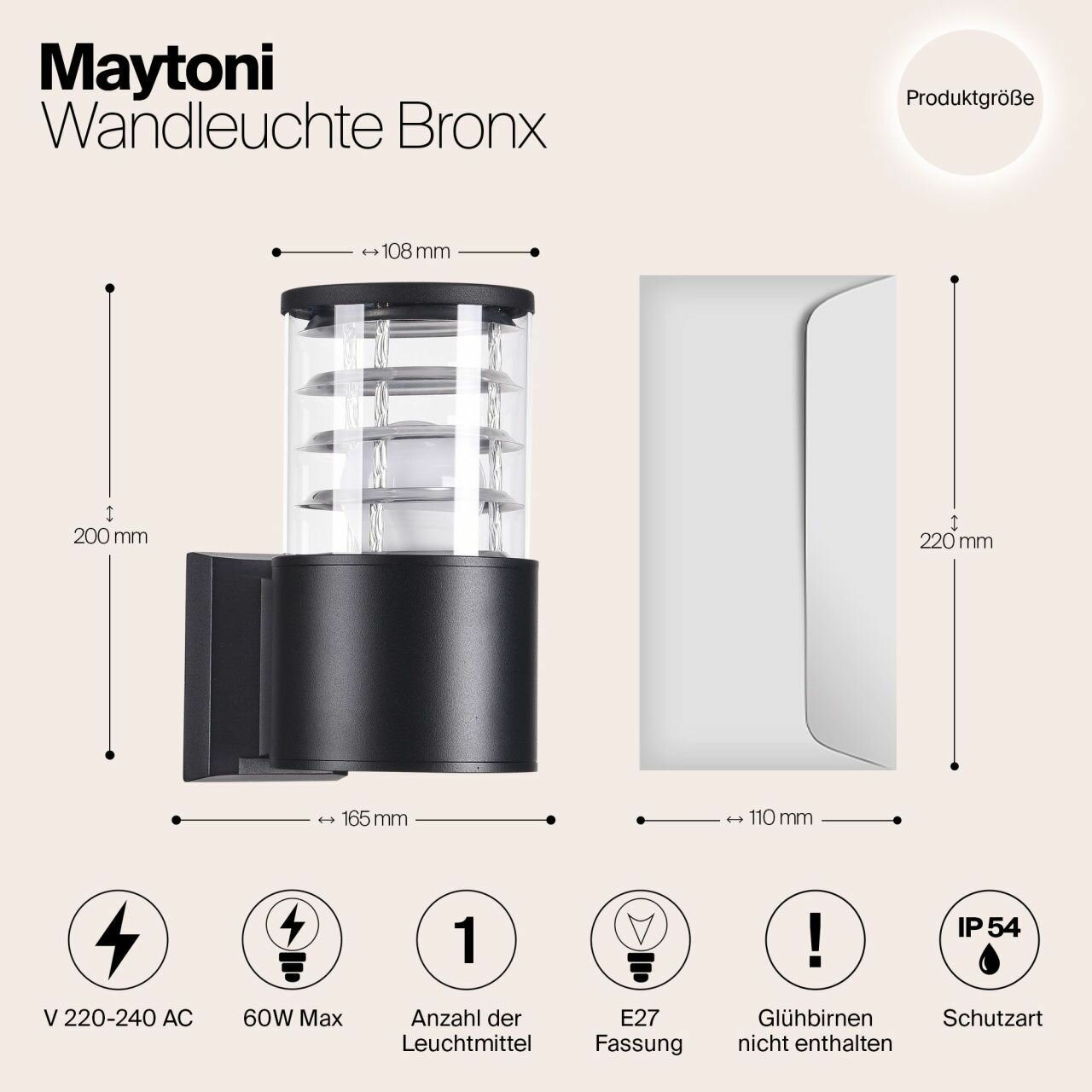 Настенный светильник (бра) Bronx Maytoni - фото №10