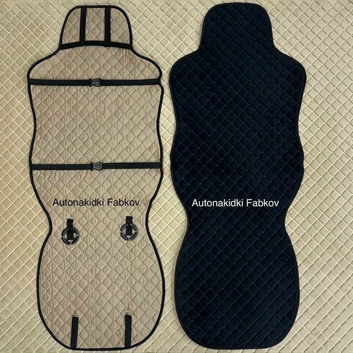 НакидкиЧехлы на сиденья из стёганного велюра цвет черный С синими нитками для MAN TGA TGX TGS TGM TGL 2700₽